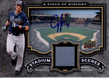 2009 Upper Deck A Piece of History - Stadium Scenes Jersey Autograph #SS-JF Jeff Francoeur Front