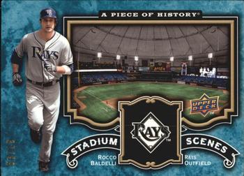 2009 Upper Deck A Piece of History - Stadium Scenes Turquoise #SS-RB Rocco Baldelli Front