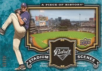2009 Upper Deck A Piece of History - Stadium Scenes Turquoise #SS-CY Chris Young Front