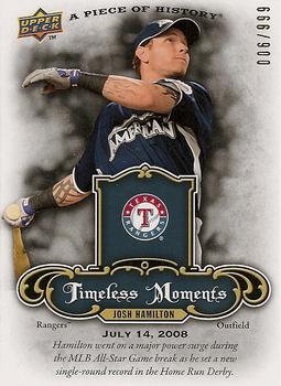 2009 Upper Deck A Piece of History - Timeless Moments #TM-JH Josh Hamilton Front