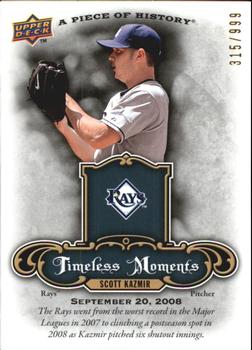 2009 Upper Deck A Piece of History - Timeless Moments #TM-SK Scott Kazmir Front