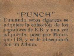 1910 Punch Cigarros #NNO Carlos Royer Back