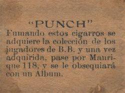 1910 Punch Cigarros #NNO Germany Schaefer Back