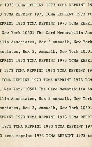 1973 TCMA 1921 Exhibits (reprint) #NNO Jesse Haines Back