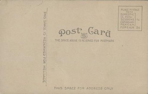 1908 Chicago $-Shield Postcards #NNO Jack Pfiester Back