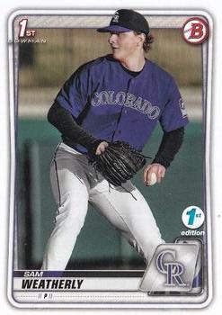 2020 Bowman Draft 1st Edition #BD-109 Sam Weatherly Front