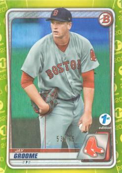 2020 Bowman Draft 1st Edition - Yellow #BD-156 Jay Groome Front
