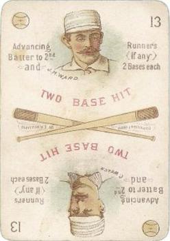 1889 E. R. Williams Card Game #13 John Ward / Curt Welch Front