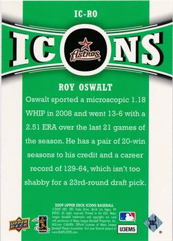 2009 Upper Deck Icons - Icons Green #IC-RO Roy Oswalt Back