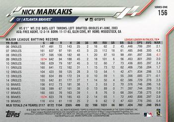 2020 Topps - 582 Montgomery #156 Nick Markakis Back