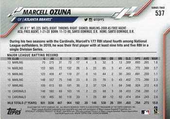 2020 Topps - 582 Montgomery #537 Marcell Ozuna Back