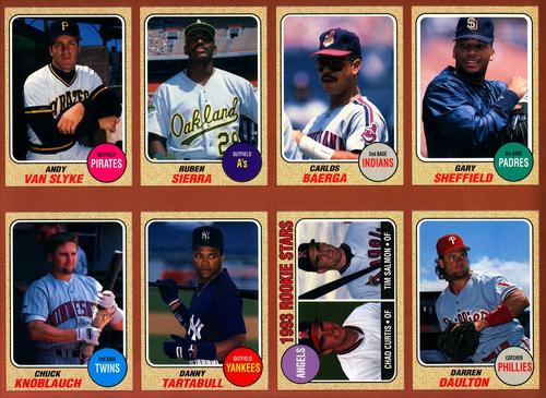 1993 Baseball Card Magazine / Sports Card Magazine - Panels #BBC1-BBC8 Andy Van Slyke / Ruben Sierra / Carlos Baerga / Gary Sheffield / Chuck Knoblauch / Danny Tartabull / Chad Curtis / Tim Salmon / Darren Daulton Front