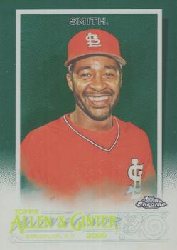 2020 Topps Allen & Ginter Chrome - Green #150 Ozzie Smith Front