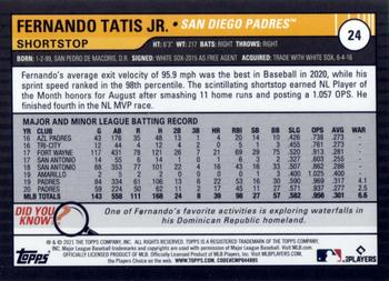 2021 Topps Big League #24 Fernando Tatis Jr. Back