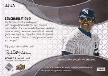 2009 Upper Deck Ultimate Collection - Jumbo Jersey #JJ-JA Reggie Jackson Back