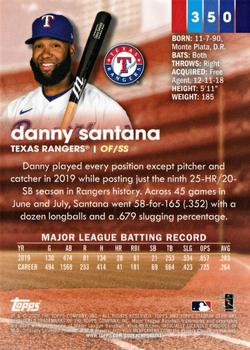 2020 Stadium Club Chrome - X-Fractor #350 Danny Santana Back