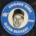 1969 Kelly's Potato Chips MLBPA Pinback Buttons #NNO Glenn Beckert Front