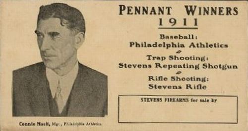 1911 Stevens Firearms Blotters Philadelphia Athletics #NNO Connie Mack Front