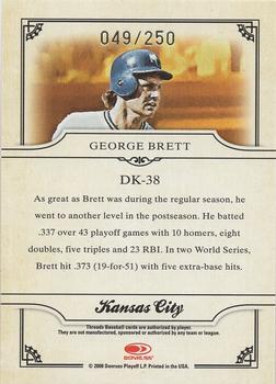 2008 Donruss Threads - Diamond Kings Silver #DK-38 George Brett Back