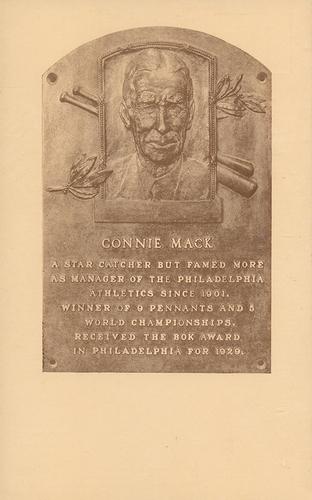 1936-39 Hall of Fame Postcards #NNO Connie Mack Front