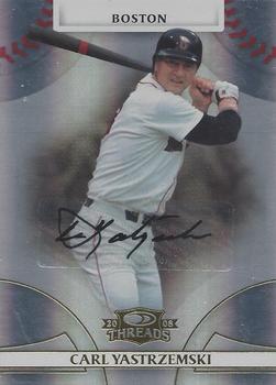 2008 Donruss Threads - Signatures Gold #6 Carl Yastrzemski Front