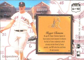 1993 Leaf - Heading for the Hall #6 Roger Clemens Back