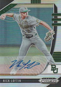 2020 Panini Prizm Draft Picks - Base Autographs Silver Prizm #PDP32 Nick Loftin Front