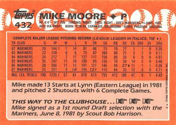 1988 Topps - Collector's Edition (Tiffany) #432 Mike Moore Back