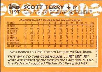1988 Topps Traded - Limited Edition (Tiffany) #119T Scott Terry Back
