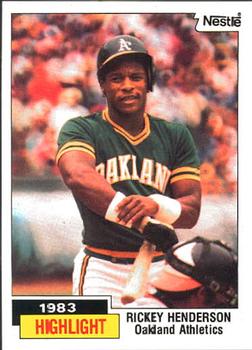 1984 Topps Nestle #2 Rickey Henderson Front