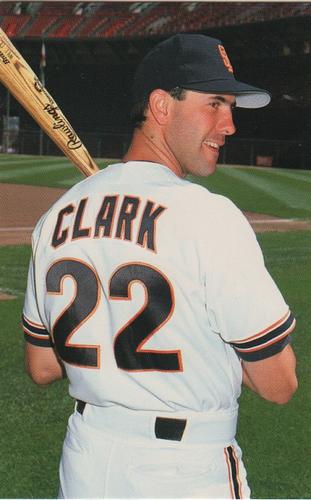 1989 Barry Colla Will Clark Postcards #2 Will Clark Front
