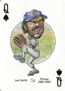 2005 Hero Decks Chicago Cubs Baseball Heroes Playing Cards #Q♠ Lee Smith Front