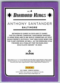 2021 Donruss #4 Anthony Santander Back