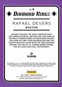 2021 Donruss #5 Rafael Devers Back