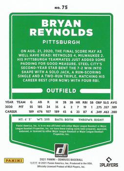 2021 Donruss #75 Bryan Reynolds Back