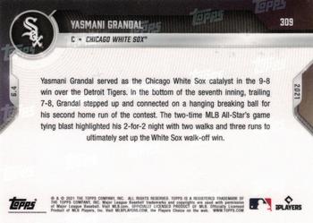 2021 Topps Now #309 Yasmani Grandal Back