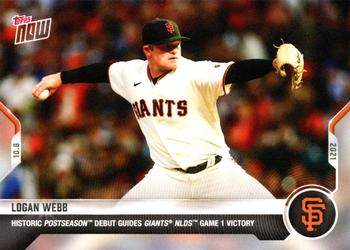 2021 Topps Now #938 Logan Webb Front