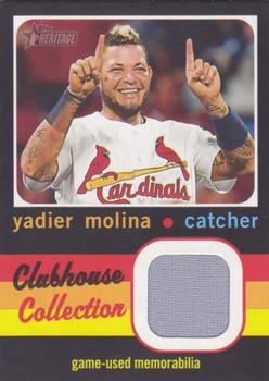 2020 Topps Heritage - Clubhouse Collection Relics (High Number) #CCR-YM Yadier Molina Front