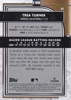 2021 Topps Museum Collection #89 Trea Turner Back