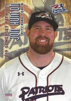 2019 Choice Somerset Patriots #32 Jon Hunton Front