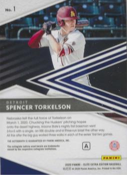 2020 Panini Elite Extra Edition - Prime Numbers A Signatures #1 Spencer Torkelson Back