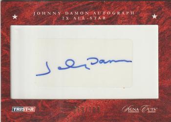 2008 TriStar Signa Cuts Baseball Edition - Hall of Famers / Legends / Superstar #NNO Johnny Damon Front