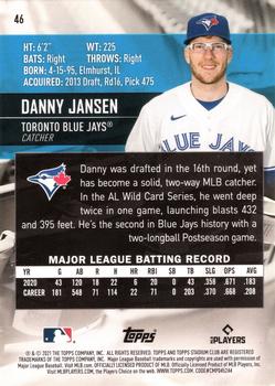 2021 Stadium Club #46 Danny Jansen Back