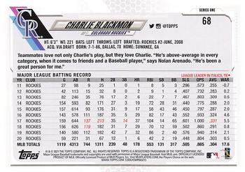 2021 Topps - Rainbow Foil #68 Charlie Blackmon Back