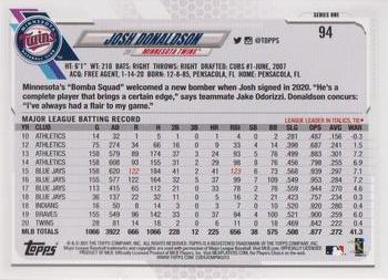 2021 Topps - Rainbow Foil #94 Josh Donaldson Back