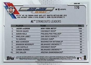 2021 Topps - Rainbow Foil #170 Jacob deGrom Back