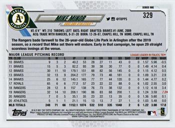 2021 Topps - Rainbow Foil #329 Mike Minor Back