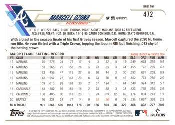 2021 Topps - Rainbow Foil #472 Marcell Ozuna Back