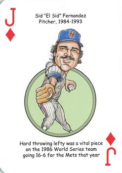 2018 Hero Decks New York Mets Baseball Heroes Playing Cards #J♦ Sid Fernandez Front