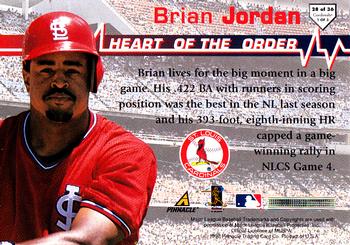 1997 Score Hobby Reserve - Heart of the Order #28 Brian Jordan Back